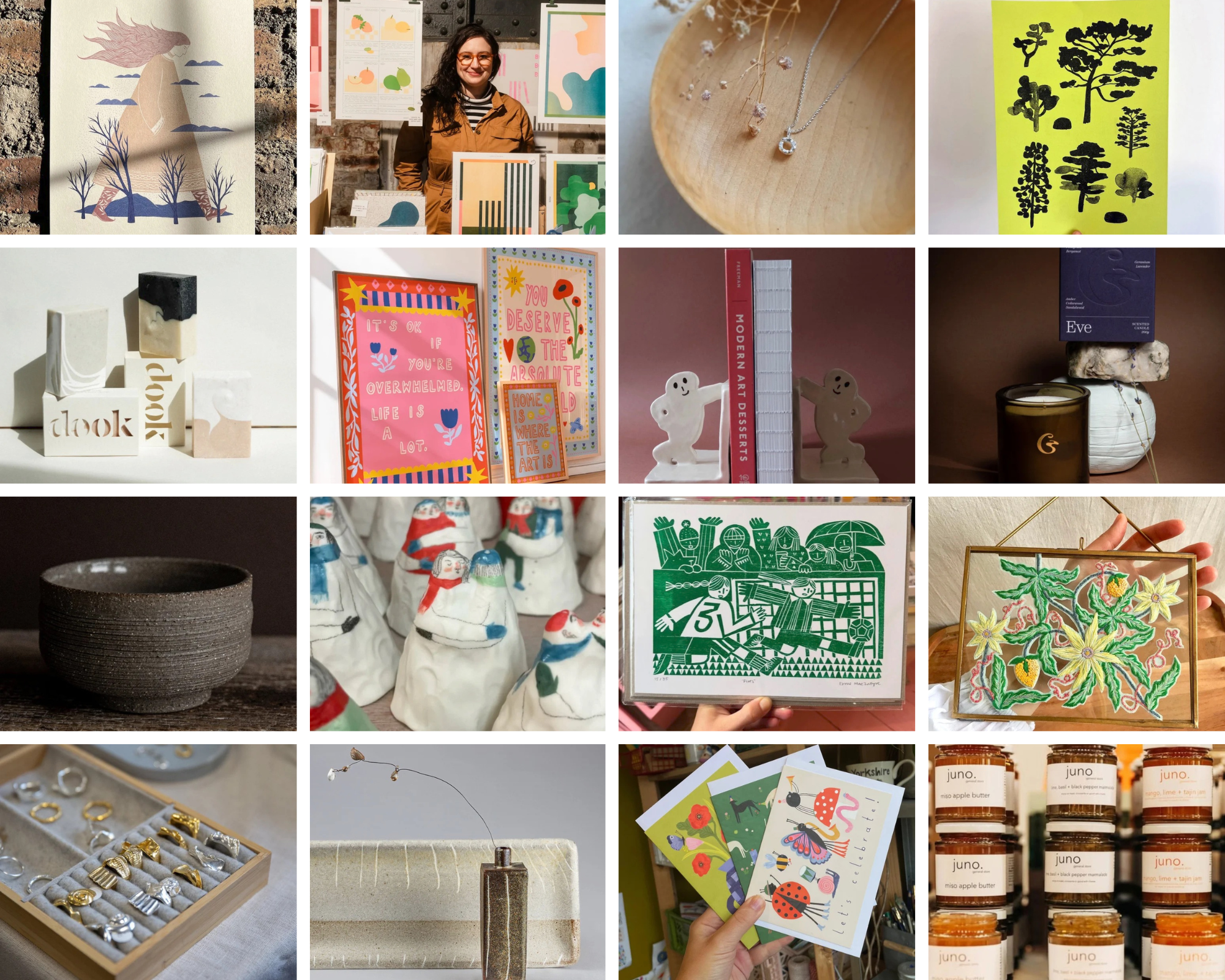 A grid of images of the makers wares that will be on display over the weekend A grid of images of the makers wares that will be on display over the weekend
